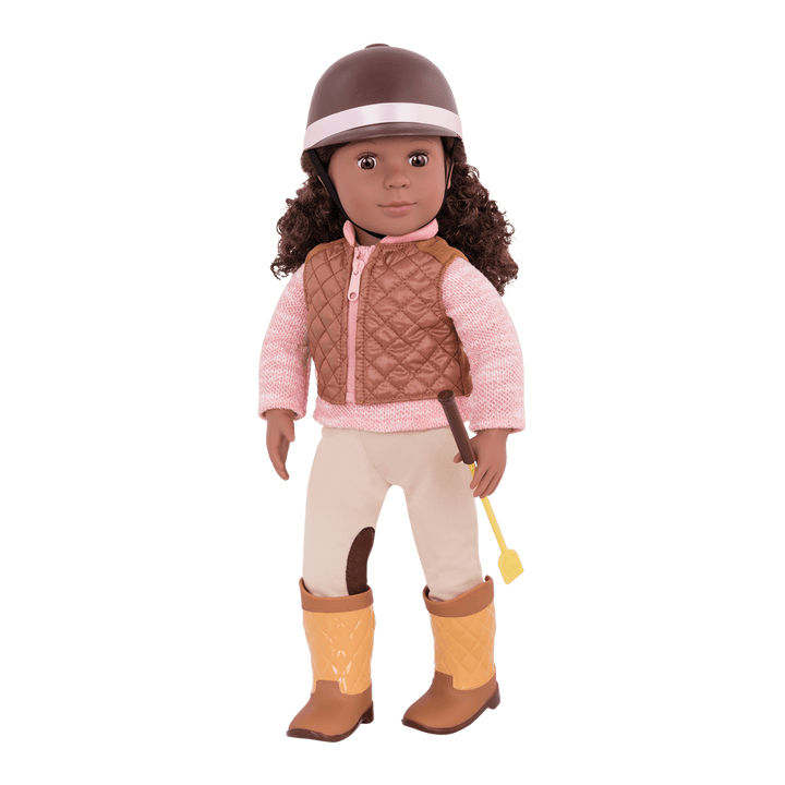 Riding in Style - Equestrian Outfit for 46cm Dolls - Horse-Riding Clothes - Top & Bottom - Our Generation UK