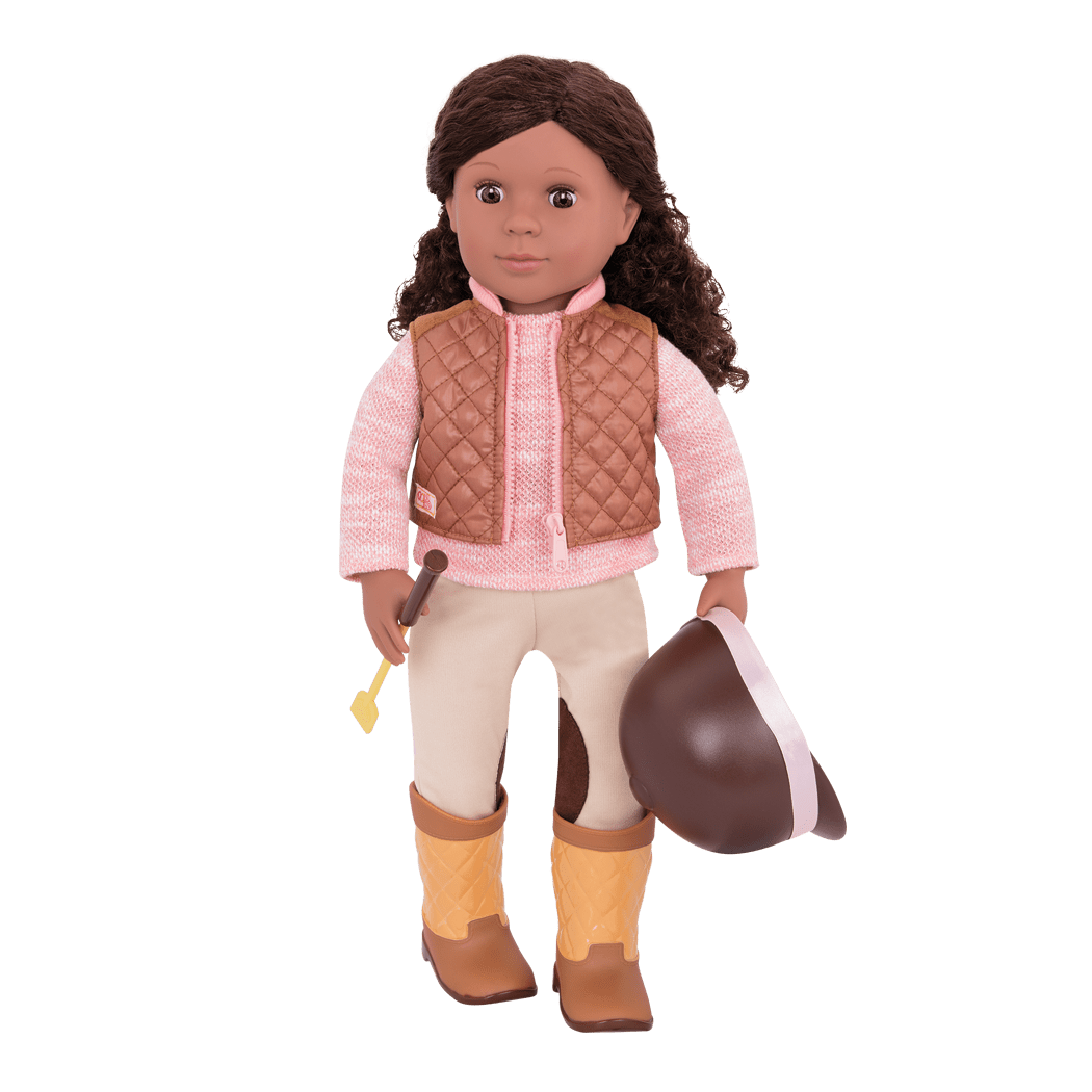 Riding in Style - Equestrian Outfit for 46cm Dolls - Horse-Riding Clothes - Top & Bottom - Our Generation UK