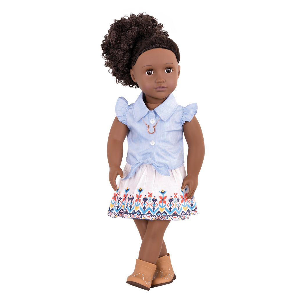 My Lucky Horseshoe - Western Outfit for 46cm Dolls - Top & Skirt - Doll Clothing - Our Generation UK