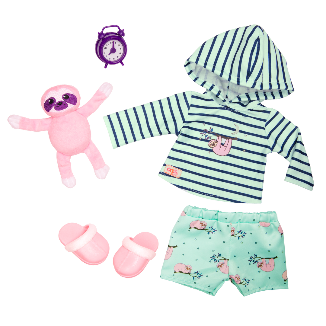 Sleepy Sloth - Doll Pyjama Set - 46cm Doll Clothes - Our Generation UK