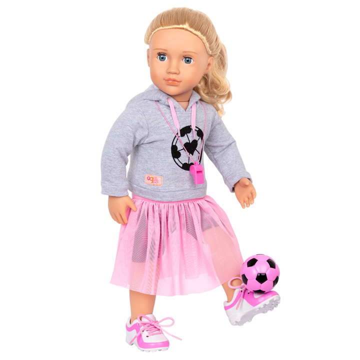 Fashion Goals - 46cm Football Outfit - Doll Clothing & Football Accessories - Top & Skirt - Our Generation