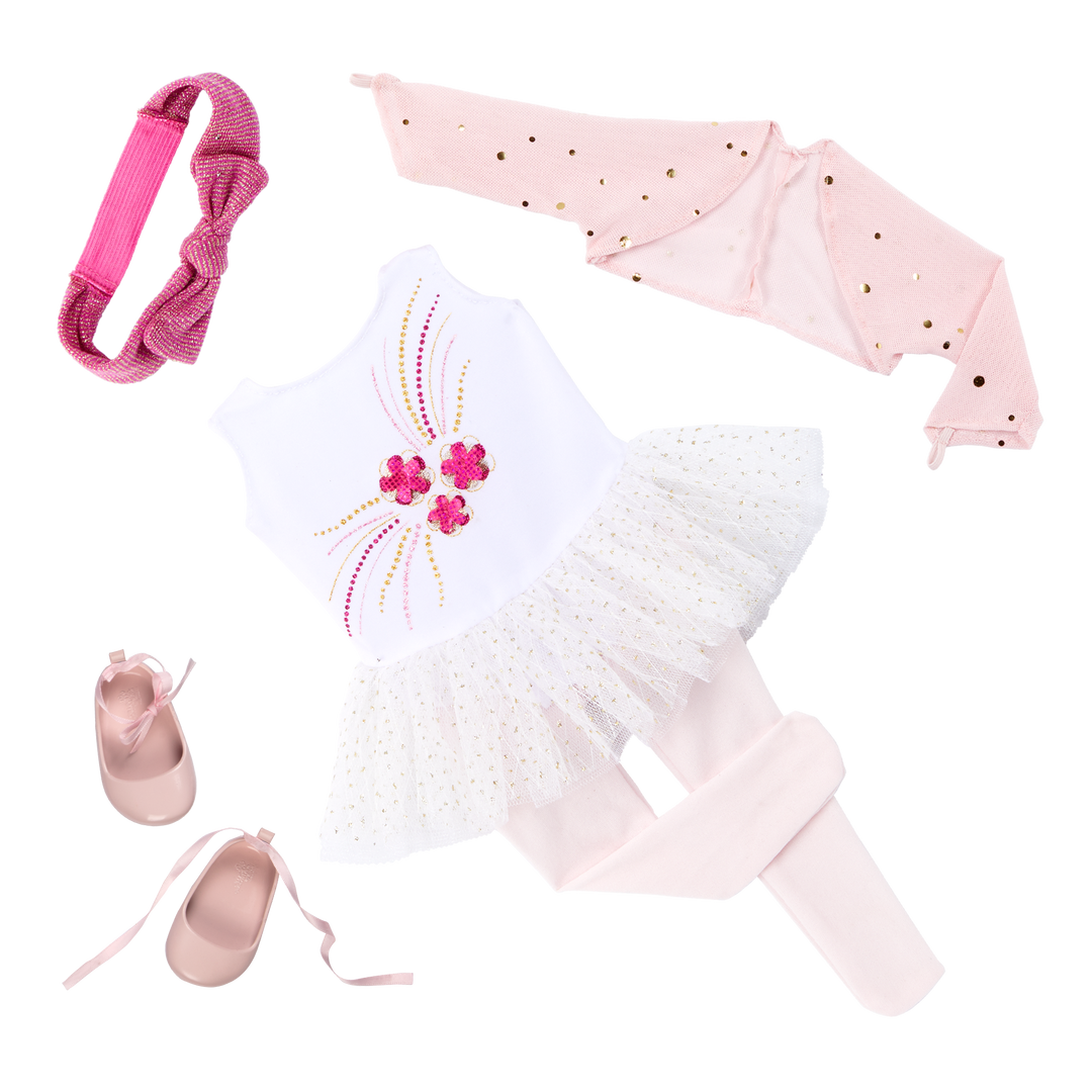 Curtain Call - Ballerina Outfit for 46cm Dolls - Dress & Ballet Shoes - Our Generation