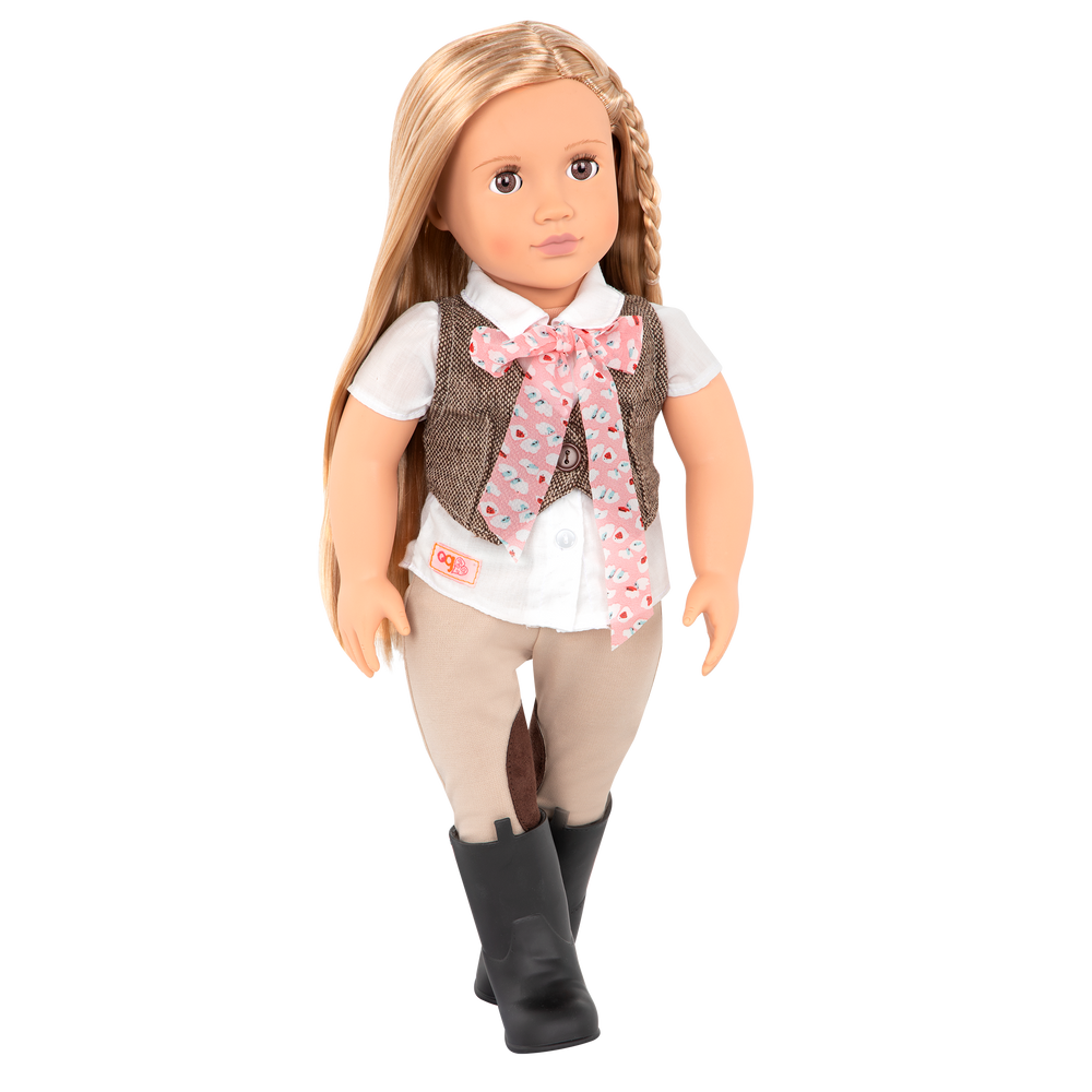 Leah - 46cm Horse-Riding Doll - Equestrian Doll with Blonde Hair & Brown Eyes - Toys & Gifts for Children - Our Generation UK