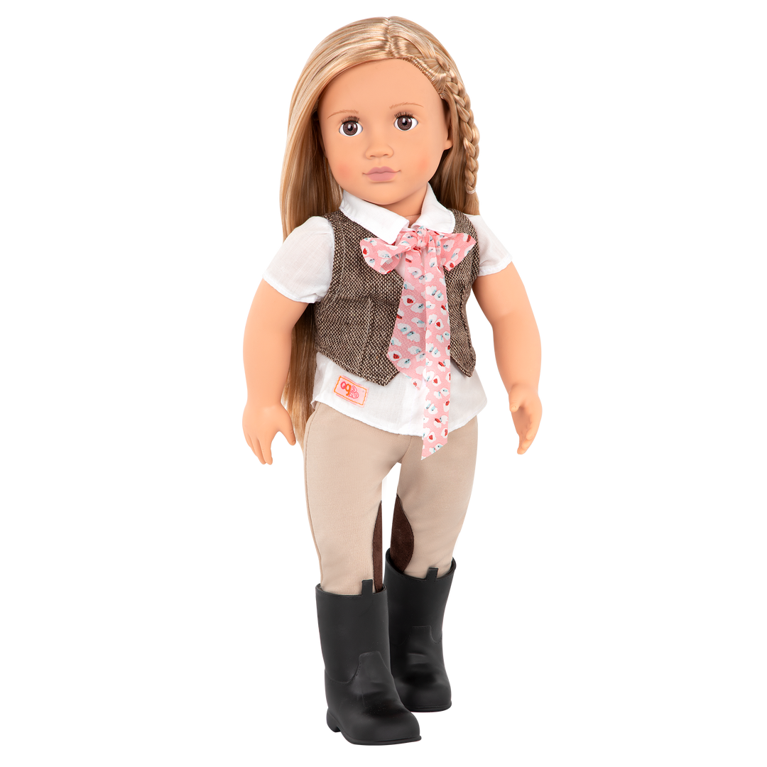 Leah - 46cm Horse-Riding Doll - Equestrian Doll with Blonde Hair & Brown Eyes - Toys & Gifts for Children - Our Generation UK