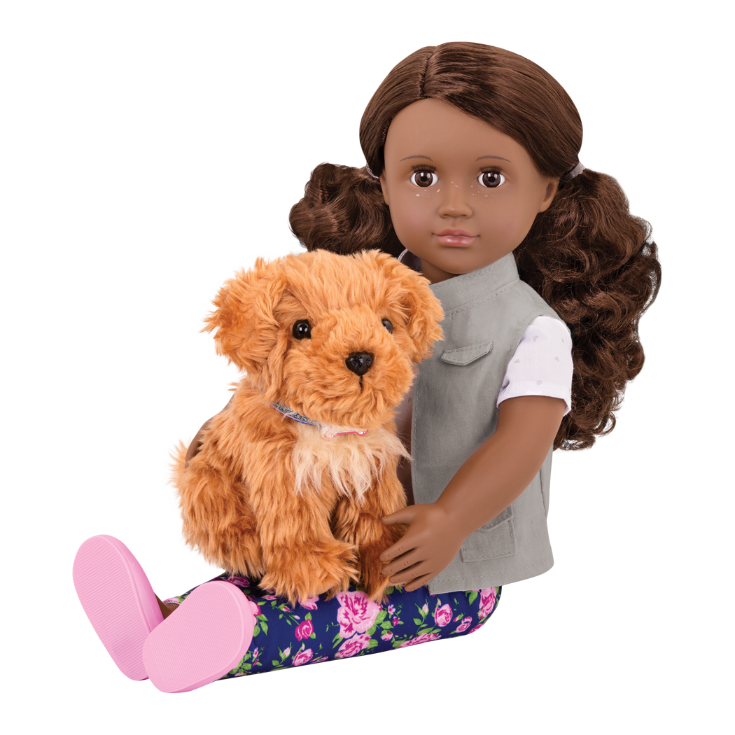 Malia - OG Doll & Pet - Doll with Brown Hair & Brown Eyes - Pet Poodle Pup with Brown Fur - Toys & Gifts - Our Generation UK