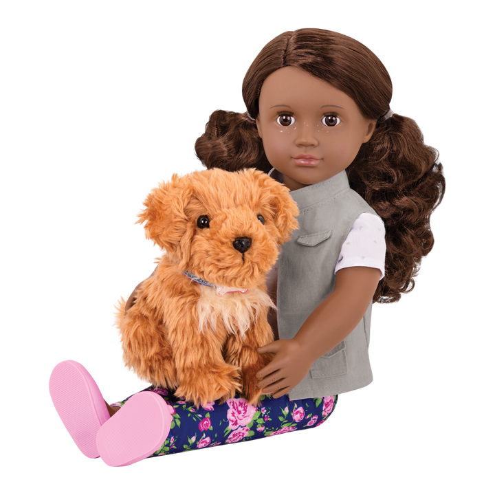 Malia - OG Doll & Pet - Doll with Brown Hair & Brown Eyes - Pet Poodle Pup with Brown Fur - Toys & Gifts - Our Generation UK