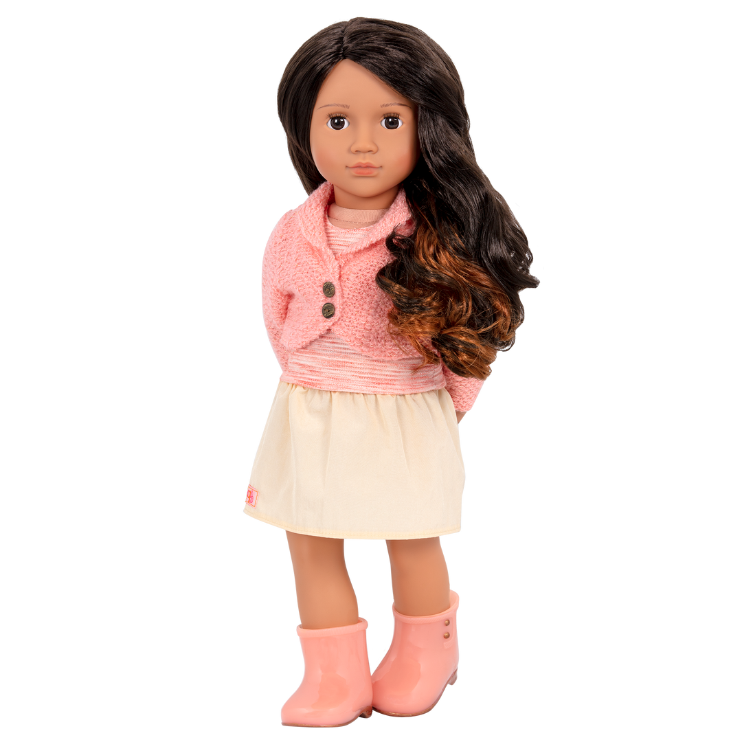Maricela - Fashion Doll - 46cm Doll with Brown Hair & Highlights - Brown Eyes - Toys & Gifts - Our Generation