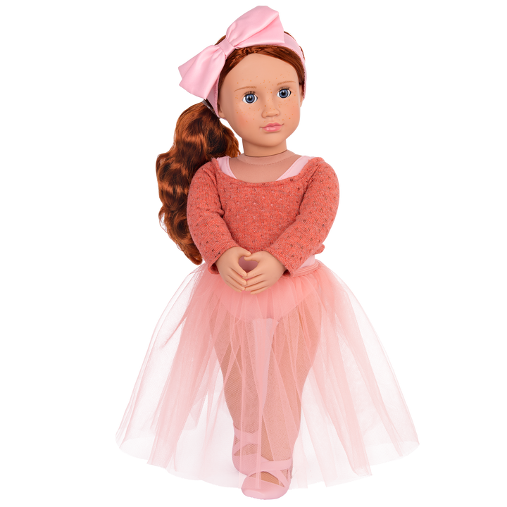 Aubrie - 46cm Ballerina Doll - Doll with Red Hair & Blue Eyes - OG Ballet Doll - Toys & Gifts for Children - Our Generation UK