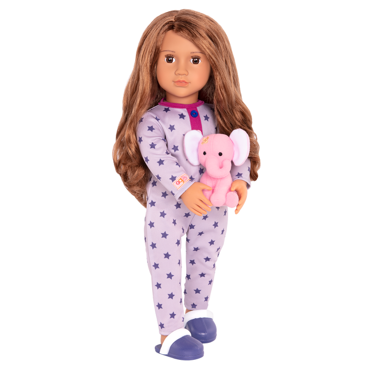 Maria - 46cm Sleepover Doll - Doll with Brown Hair & Brown Eyes - Toys & Gifts - Our Generation UK