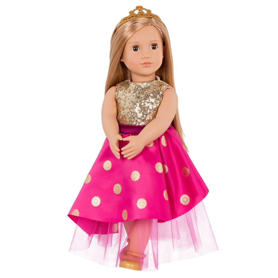 Our Generation - 46 cm Colourful Fashion Starter Doll – Brown Hair & Eyes –  3 Outfits & Styling Accessories in Gift Box – Pretend Play – Toys for Kids  Ages 3+ – Amora : : Toys & Games