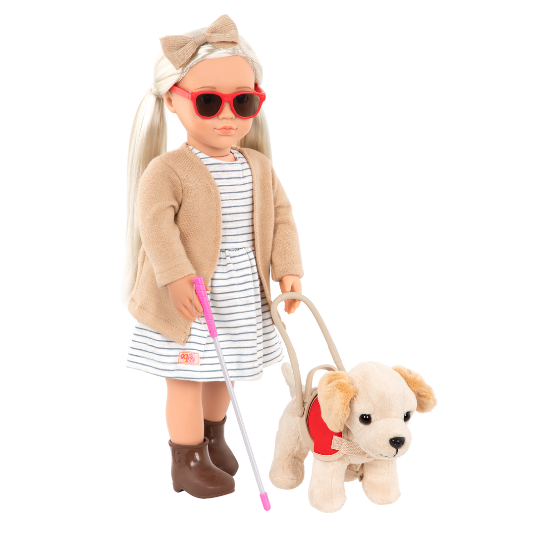 Marlow - 46cm Visually Impaired Doll - OG Doll with Guide Dog - Doll with Blonde Hair - Toys & Gifts - Our Generation