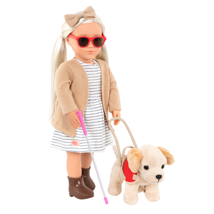 Marlow - 46cm Visually Impaired Doll - OG Doll with Guide Dog - Doll with Blonde Hair - Toys & Gifts - Our Generation