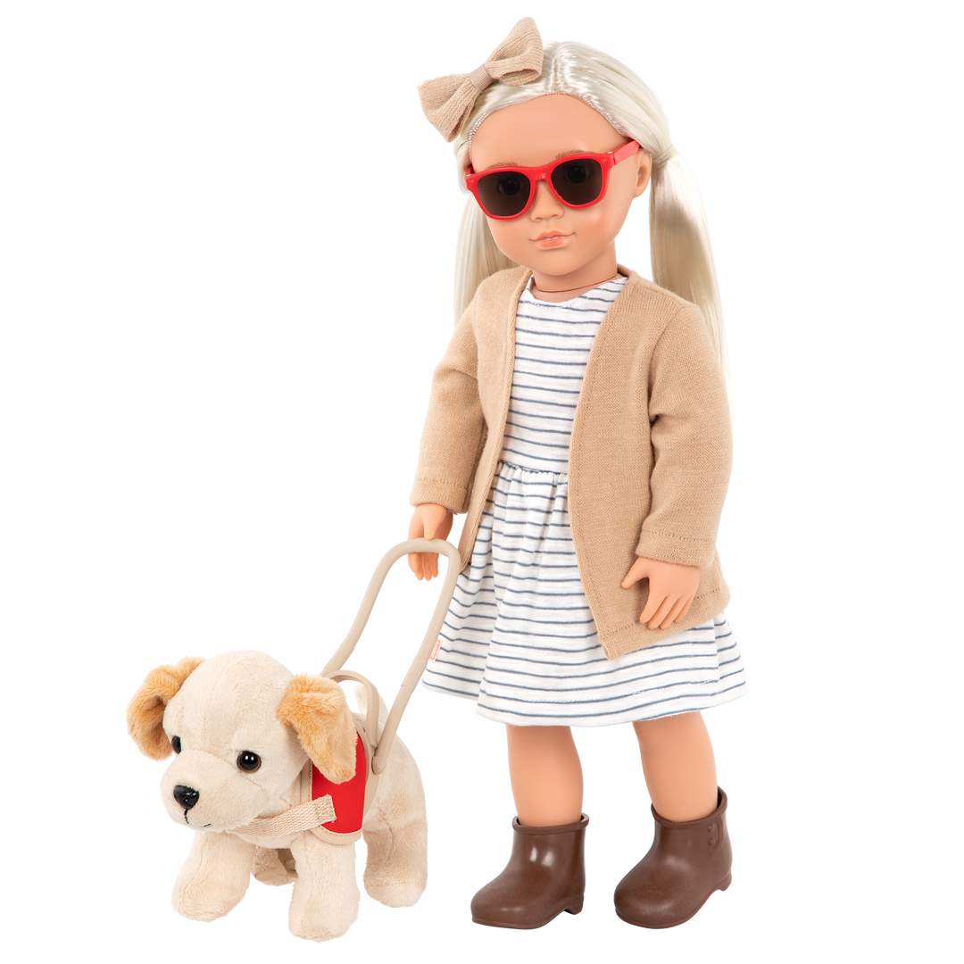 Marlow - 46cm Visually Impaired Doll - OG Doll with Guide Dog - Doll with Blonde Hair - Toys & Gifts - Our Generation