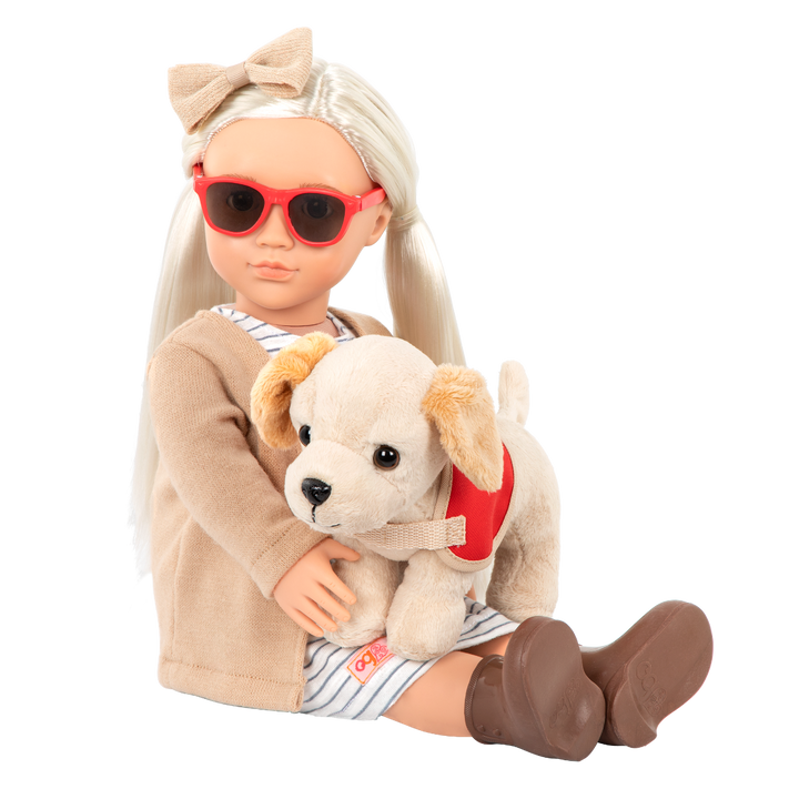 Marlow - 46cm Visually Impaired Doll - OG Doll with Guide Dog - Doll with Blonde Hair - Toys & Gifts - Our Generation