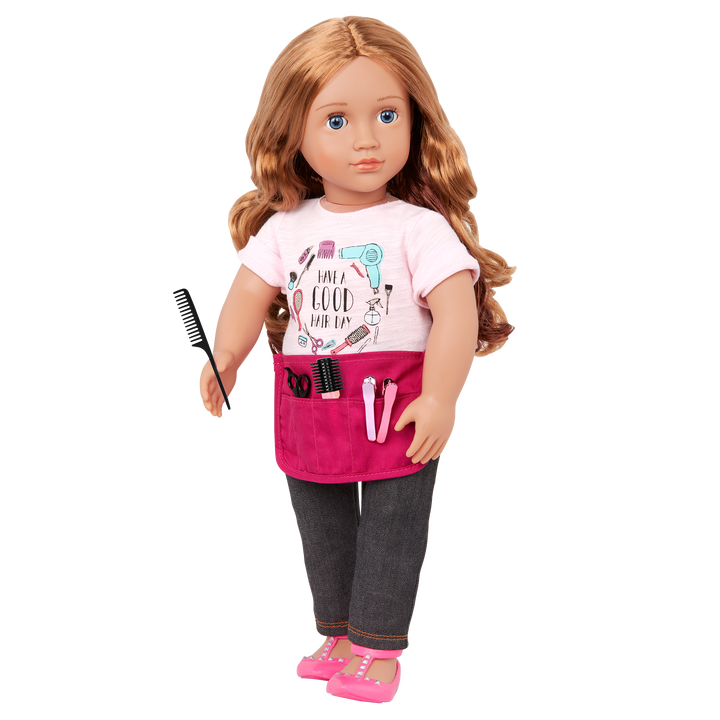 Sabrina - 46cm Hairdresser Doll - OG Doll with Blue Eyes & Brown Hair - Toys & Gifts for Girls - Our Generation