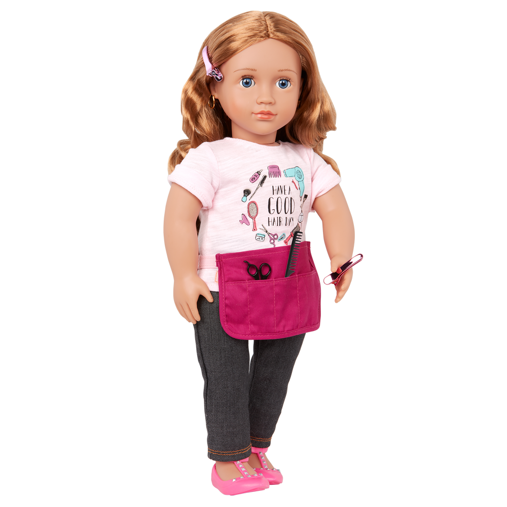 Sabrina - 46cm Hairdresser Doll - OG Doll with Blue Eyes & Brown Hair - Toys & Gifts for Girls - Our Generation