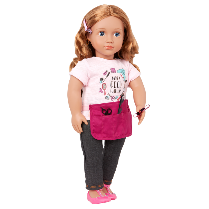 Sabrina - 46cm Hairdresser Doll - OG Doll with Blue Eyes & Brown Hair - Toys & Gifts for Girls - Our Generation