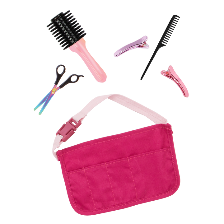 Sabrina - 46cm Hairdresser Doll - Doll with Hair-Dresser Accessories & Apron - Doll with Blonde Hair & Blue Eyes - Toys & Gifts for Kids - Our Generation UK