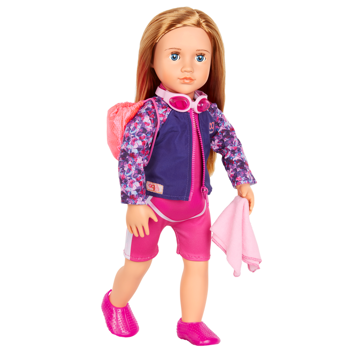 Maya - 46cm Swimming Doll - Sports Doll with Red Hair & Blue Eyes - Toys & Gifts for Kids - Our Generation