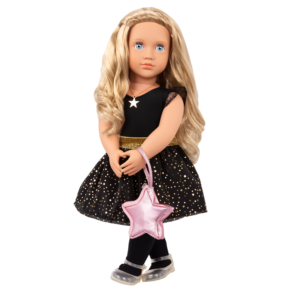 Stella - Fashion Starter Gift Set by Our Generation - 46cm Doll with Blonde Hair & Blue Eyes - Doll with 2 Outfits, Styling Book & Accessories - Toys & Gifts for Kids - Gift Set - Our Generation UK