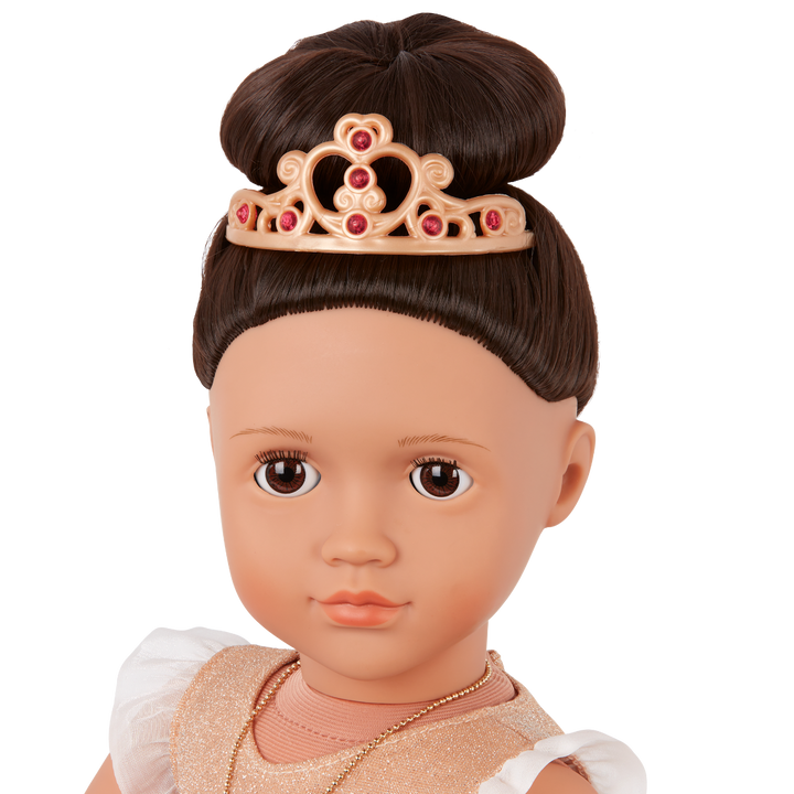 Amora - Our Generation Doll Starter Kit - 46cm Doll with 2 Outfits , Accessories & Book - Doll with Brown Eyes & Brown Hair - Toys & Gifts for Children - Our Generation