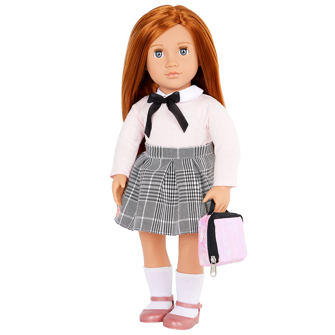 Carly - 46cm School Doll - Doll with Red Hair & Grey Eyes - Toys & Gifts for Kids - Our Generation UK