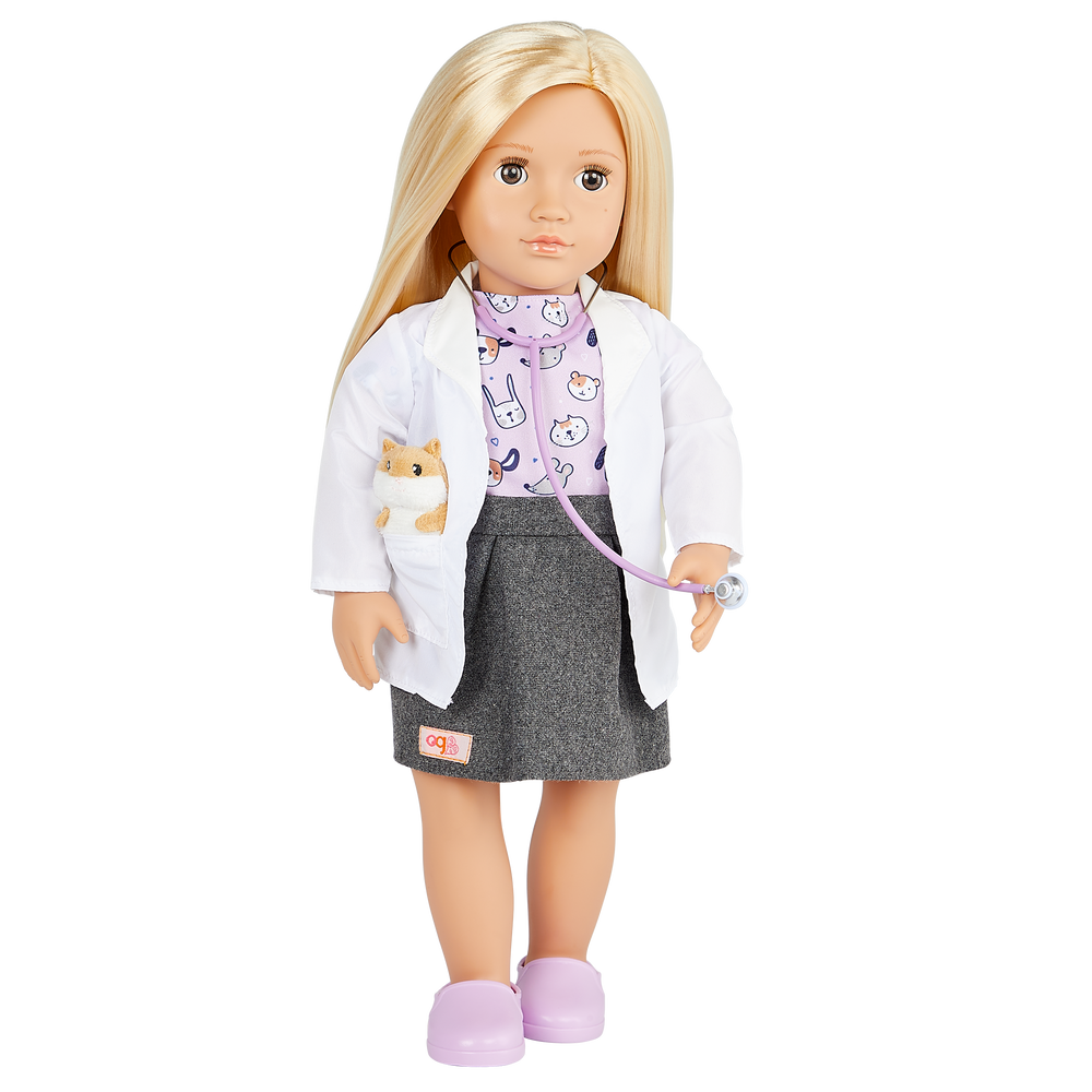 Noemie - 46cm Vet Doll - Doll with Vet Accessories - Blonde Hair & Brown Eyes - Toys & Gifts for Kids Ages 3 Years + - Our Generation UK