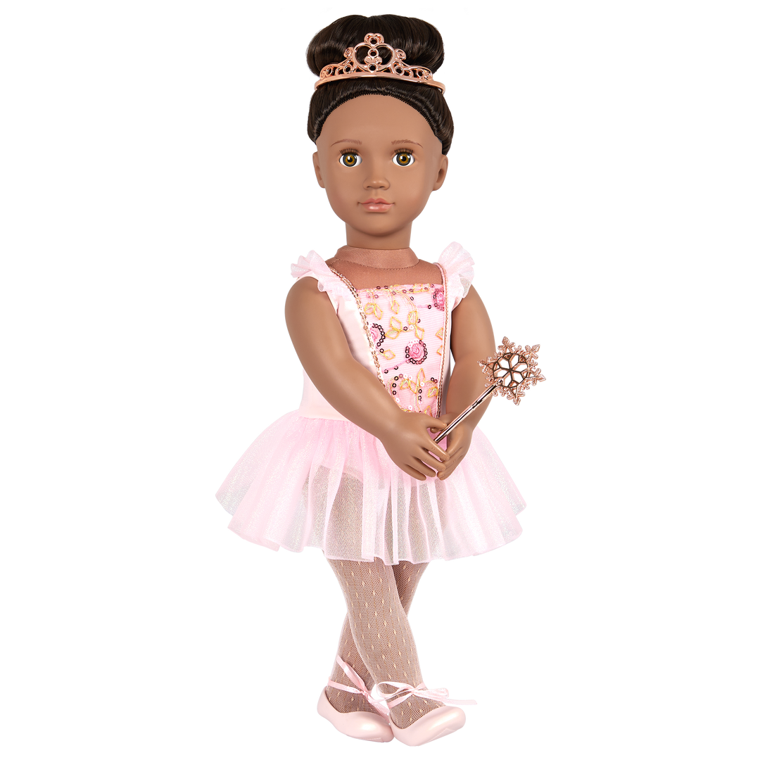 Delmy - 46cm Christmas Doll - OG Doll with Hazel Eyes & Brown Hair - Christmas Gifts for Kids - Doll with Tiara & Fairy Wand - Our Generation