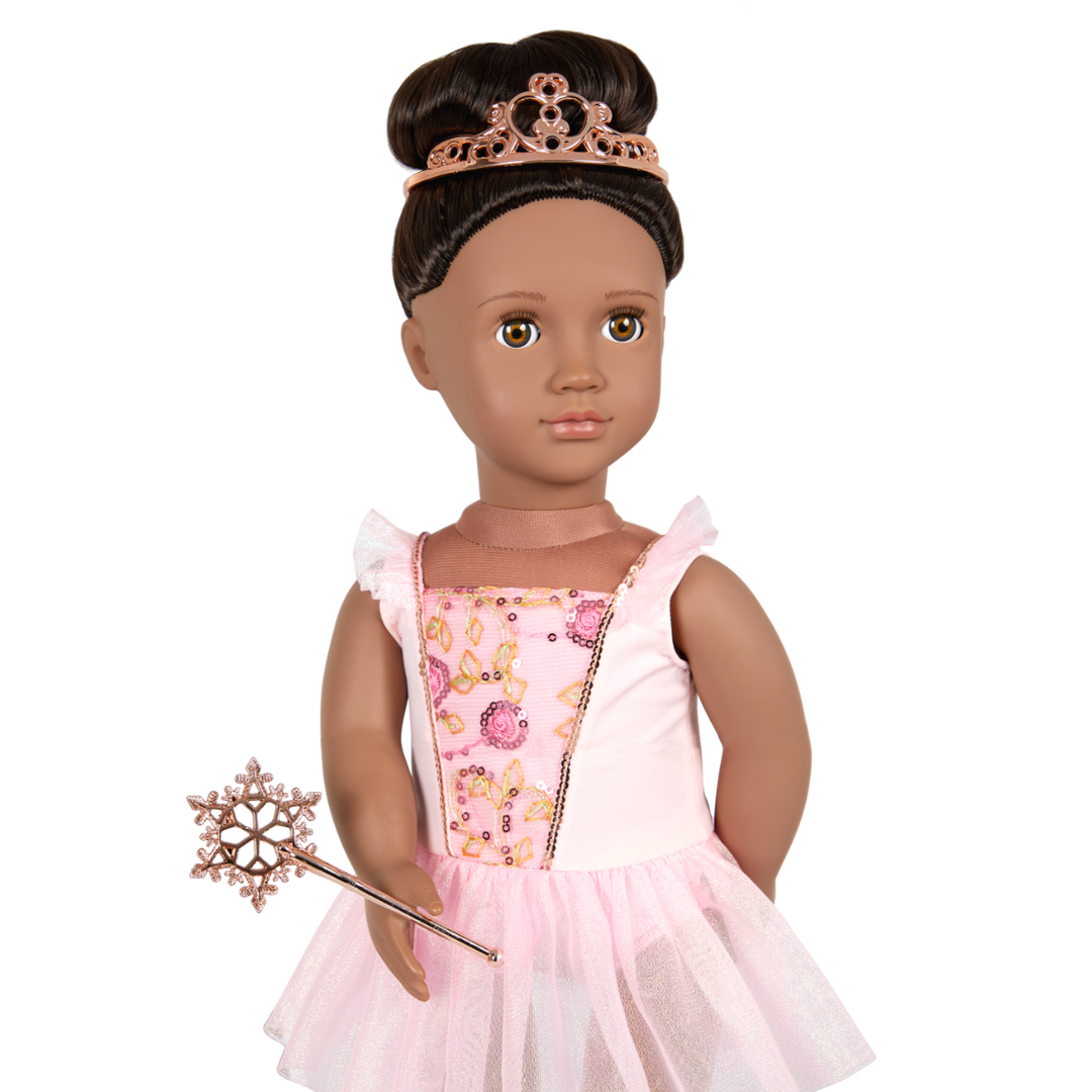 Delmy - 46cm Christmas Doll - OG Doll with Hazel Eyes & Brown Hair - Christmas Gifts for Kids - Doll with Tiara & Fairy Wand - Our Generation