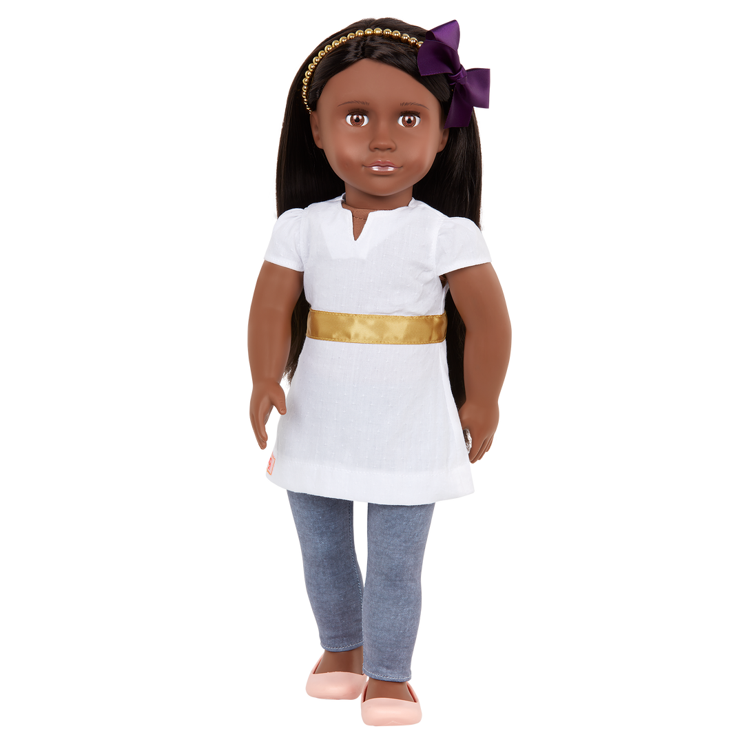 Visala - 46cm Fashion Doll - Doll with Dark Brown Hair & Brown Eyes - Gifts for Kids - Our Generation