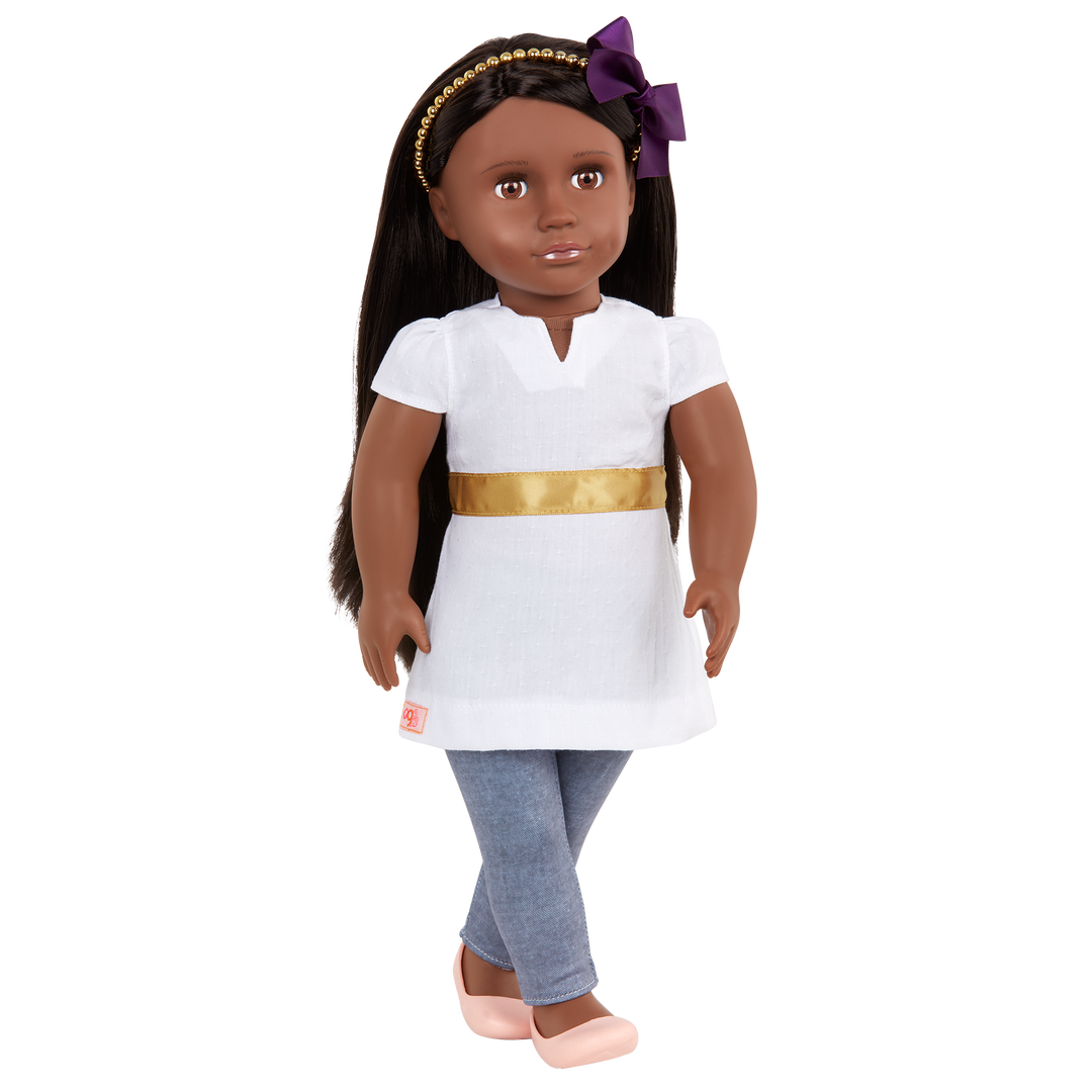 Visala - 46cm Fashion Doll - Doll with Dark Brown Hair & Brown Eyes - Gifts for Kids - Our Generation