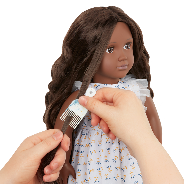 Prisha - Hair Styling Doll - OG Doll with Hair Accessories - Brown Hair & Eyes - Toys & Gifts for Kids - Our Generation