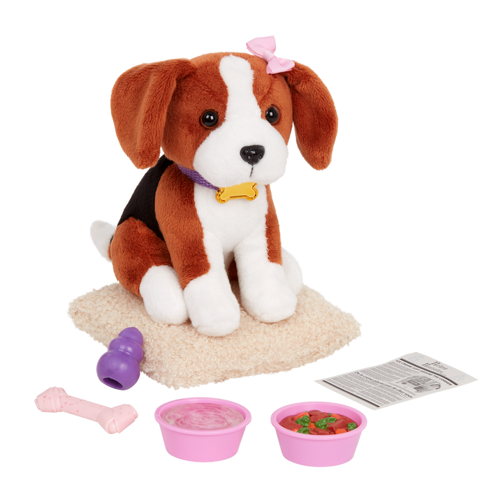 Ember & Elsie - 46cm Doll & Pet - OG Doll with Blonde Hair & Hazel Eyes - Pet Dog with Brown & White Fur - Puppy Accessories - Toys & Gifts for Kids - Our Generation UK