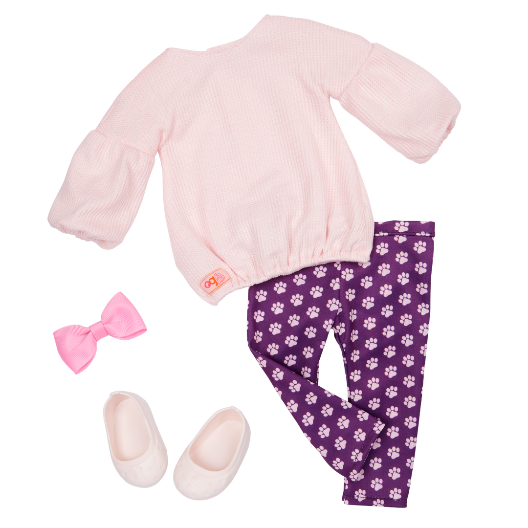 Jin & Charm - 46cm Doll & Pet Puppy- OG Doll with Black Hair & Brown Eyes - 15cm Labrador Puppy - Toys for Kids - Ages 3 Years + - Our Generation 