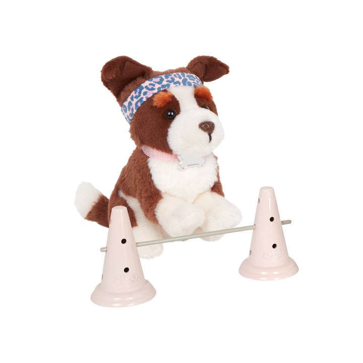 Natalia & Nillie - 46cm Doll & Pet - OG Doll Brown Hair & Eyes - 15cm Border Collie Pup - Toys & Gifts for Kids - Our Generation