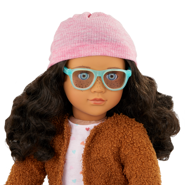 Lisandra - 46cm Travel Doll - Doll with Blue Eyes & Brown Hair Doll with Luggage & Travel Accessories - Toys & Gifts - Our Generation