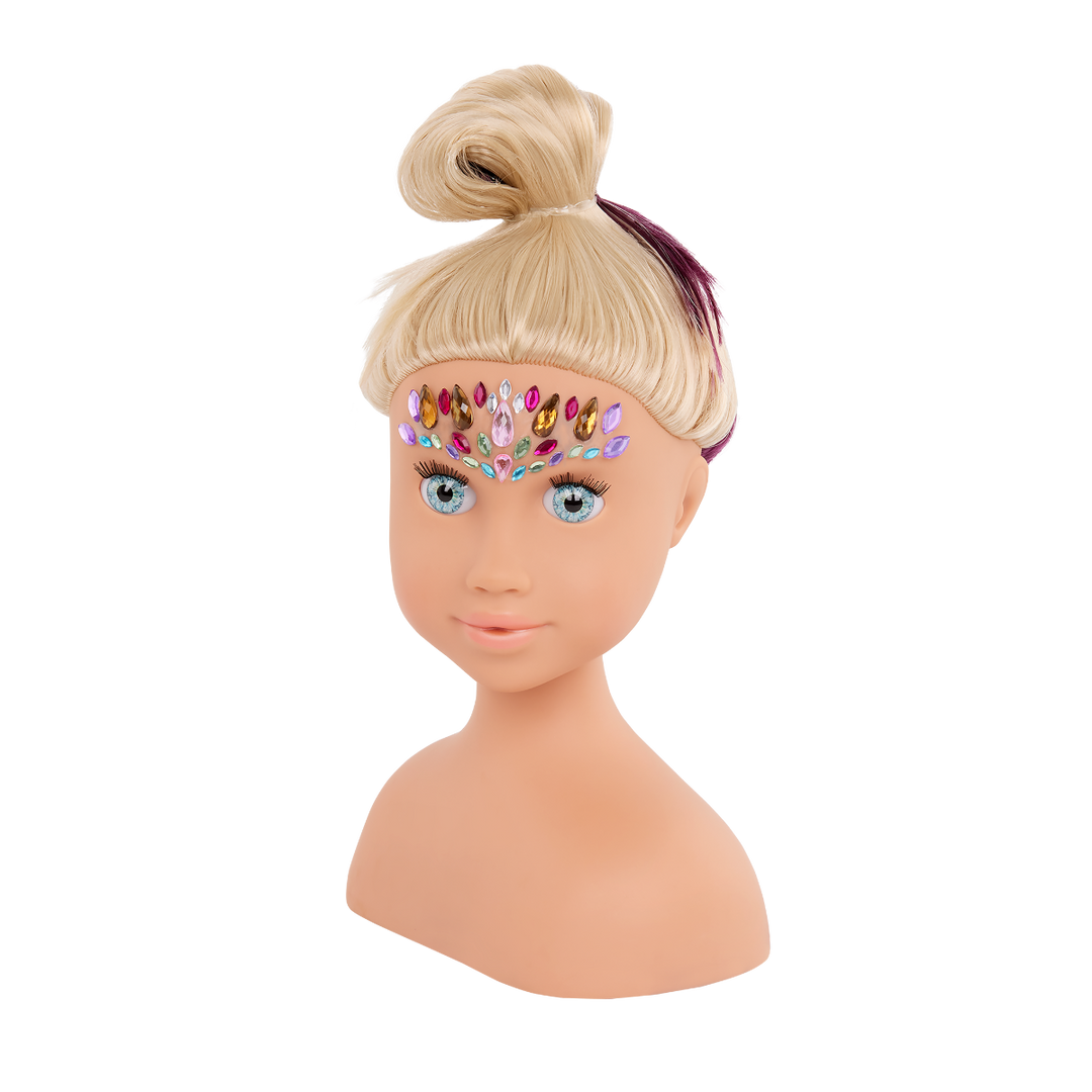 Deanna - OG Hair-Styling Head Doll - Styling Head with Blonde Hair & Blue Eyes - Hair-Styling Accessories - Toys for Girls - Our Generation