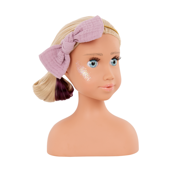Deanna - OG Hair-Styling Head Doll - Styling Head with Blonde Hair & Blue Eyes - Hair-Styling Accessories - Toys for Girls - Our Generation