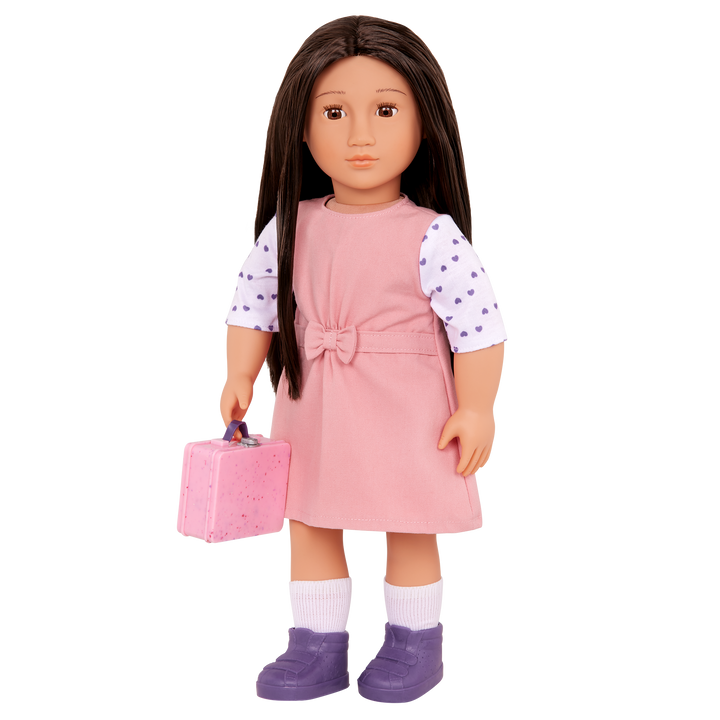 Lin - 46cm School Doll - Doll with Brown Hair & Eyes - Toys & Gifts for Kids - Our Generation UK