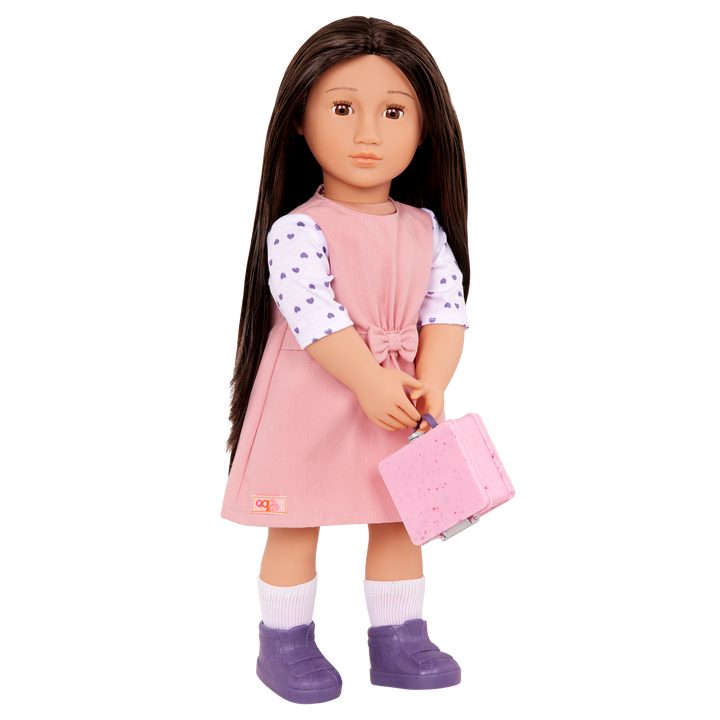 Lin - 46cm School Doll - Doll with Brown Hair & Eyes - Toys & Gifts for Kids - Our Generation UK