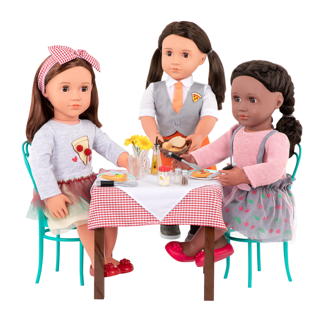 Doll dining table sales