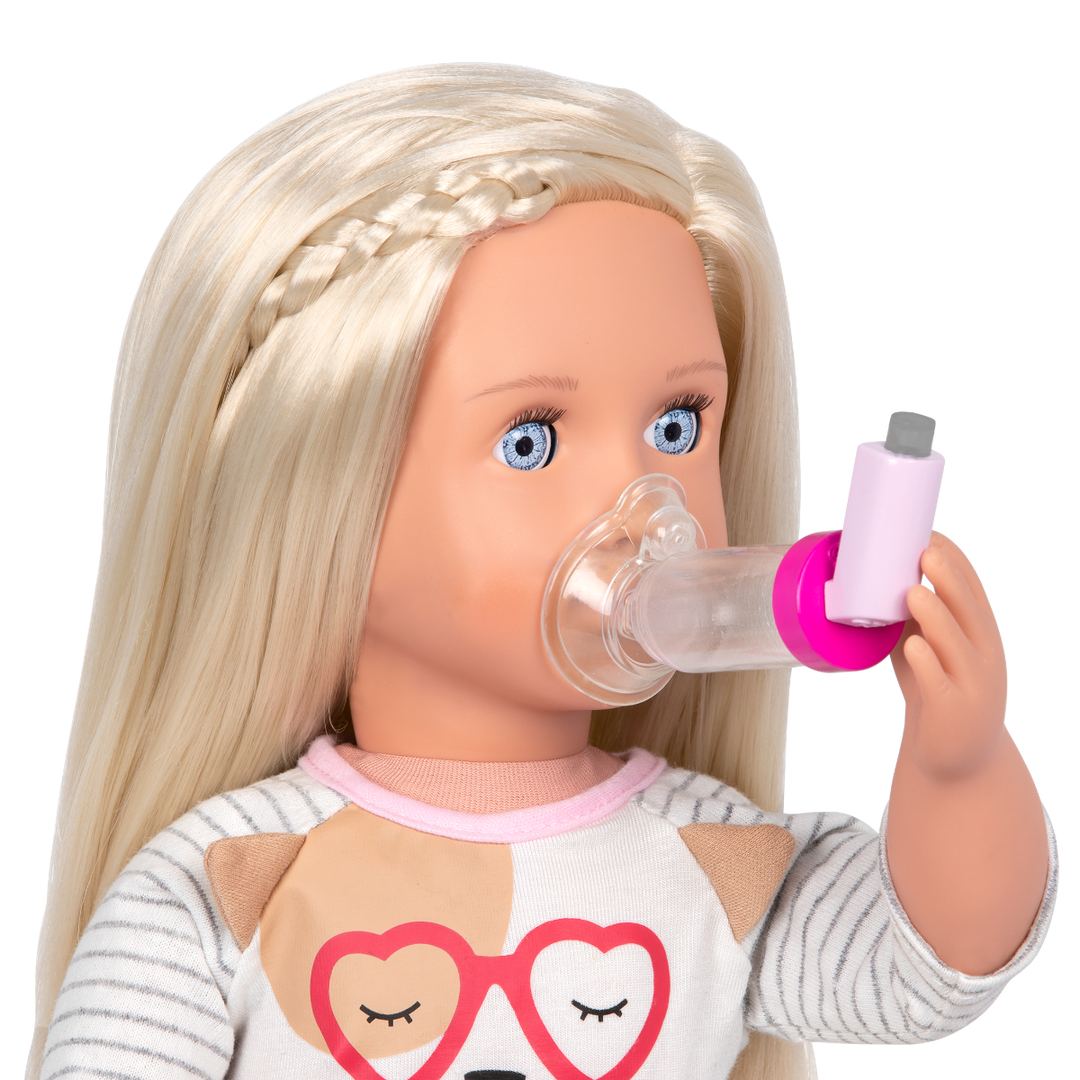 Asthma & Allergy Relief Set - Allergy Inhaler Set for 46cm Dolls - Medical Accessories - Our Generation