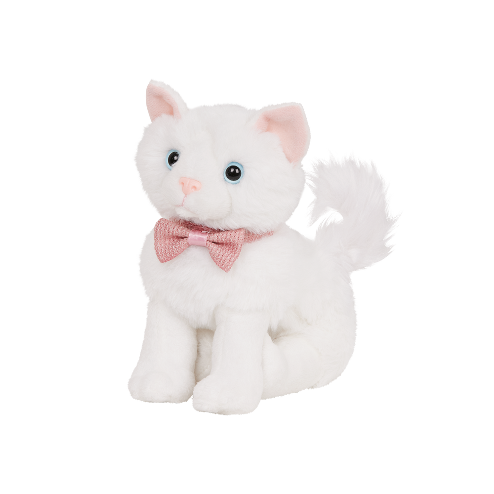 Turkish Angora Kitten - Cat Plush with White Fur - Posable OG Cat - Accessories for Dolls - Our Generation