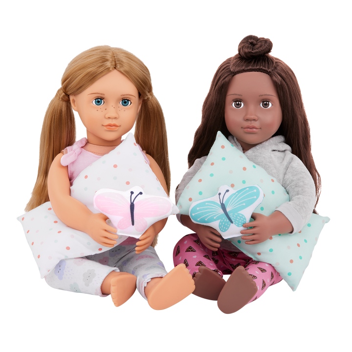 Dreams for Two - Bunk Beds for OG Dolls - Pink Bed in Butterfly Theme - Doll Furniture - Doll Accessories - Our Generation UK
