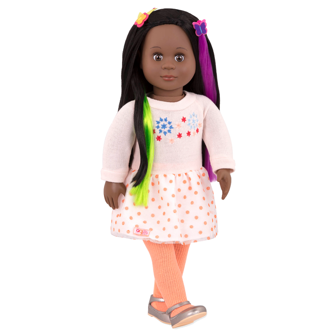 Attached at the Clip - Hair-Styling Accessories for Dolls - Colourful Hair Extensions, & Clips - Our Generation