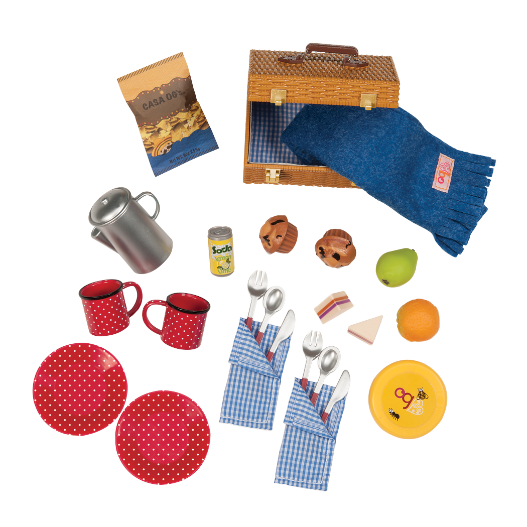 Packed for a Picnic - Picnic Basket Accessory Set for Dolls - Food Accessories - Our Generation