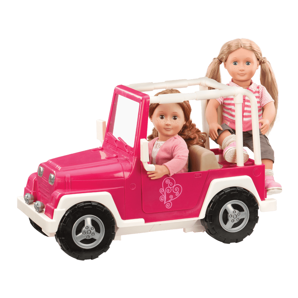 My Way and Highways - Pink & White 4x4 for Dolls - Toy Car for 46cm Dolls - Doll Vehicle - Doll Accessories - Our Generation