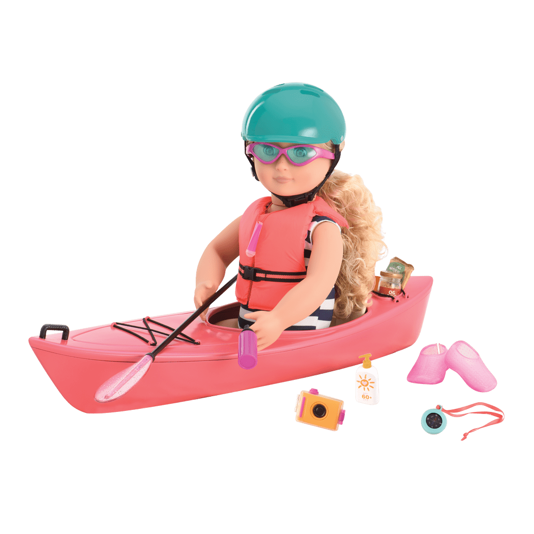 Kayak Adventure Set - Doll Boat & Kayaking Accessories - Accessories for Dolls - Our Generation