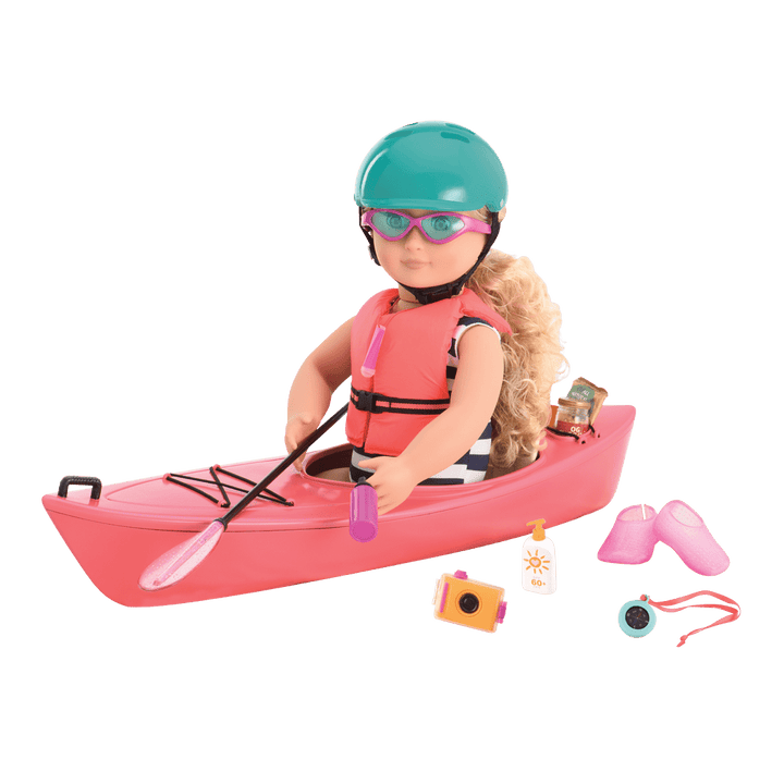 Kayak Adventure Set - Doll Boat & Kayaking Accessories - Accessories for Dolls - Our Generation