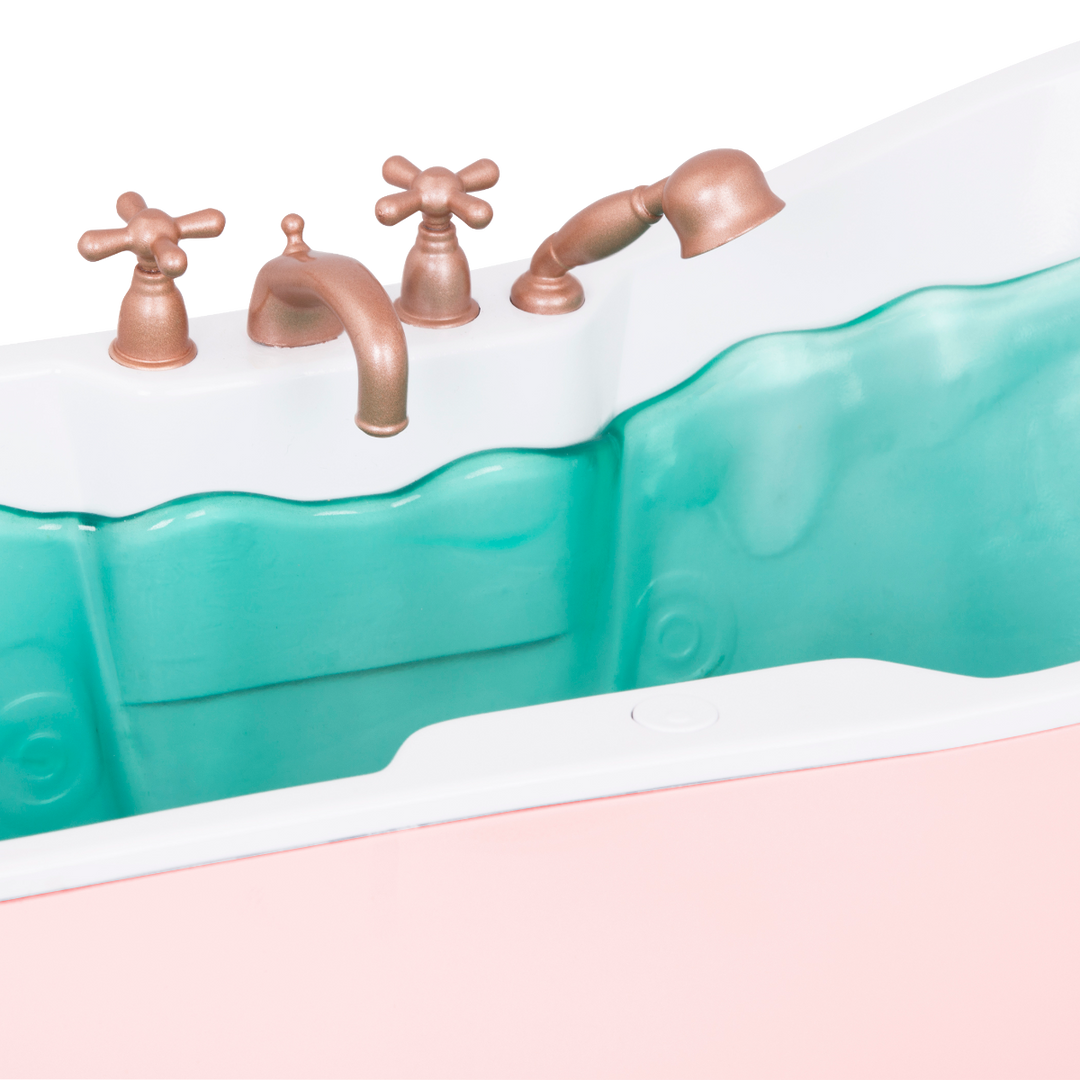 Bath & Bubbles Set - Pink Doll Bathtub & Accessories - Furniture for 46cm Dolls - Dollhouse Furniture - Our Generation
